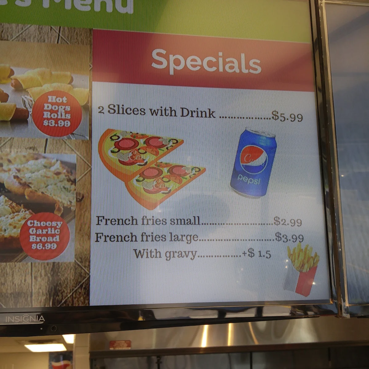 Menu, JOE'S BROS PIZZA PLUS