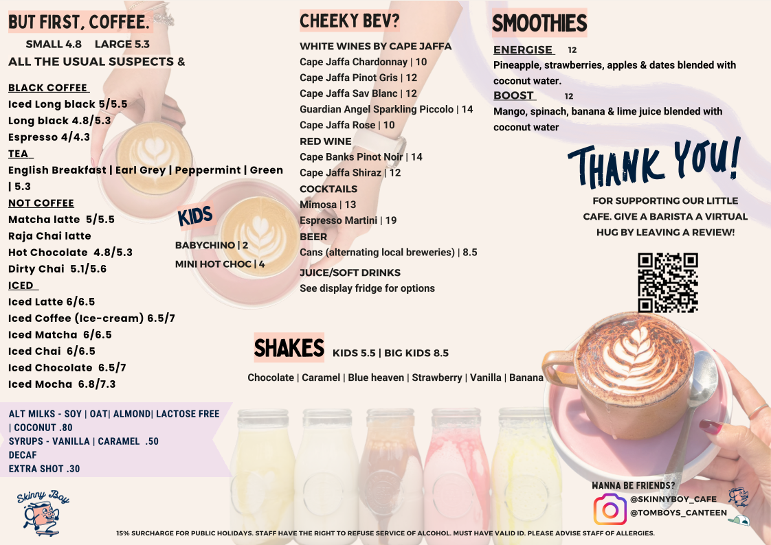 Menu, Skinny Boy Jim