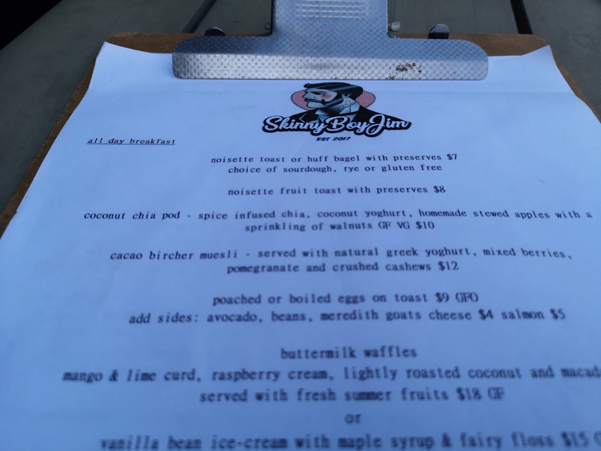 Menu, Skinny Boy Jim