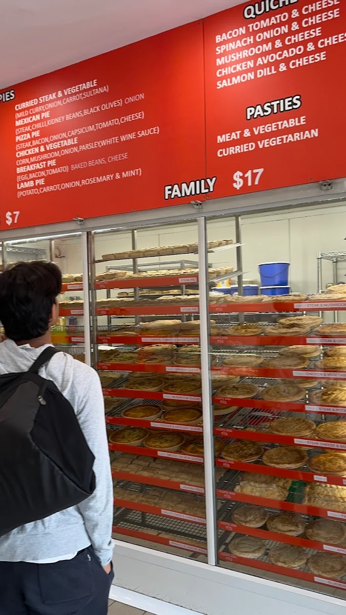 Menu, Tony's Pies
