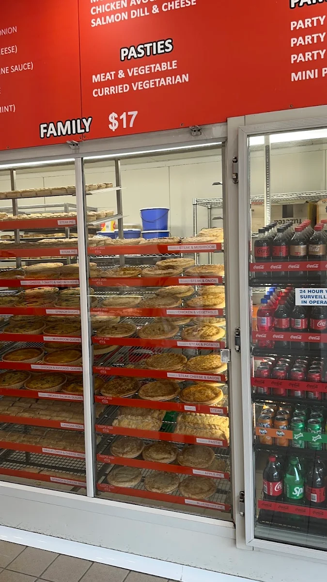Menu, Tony's Pies