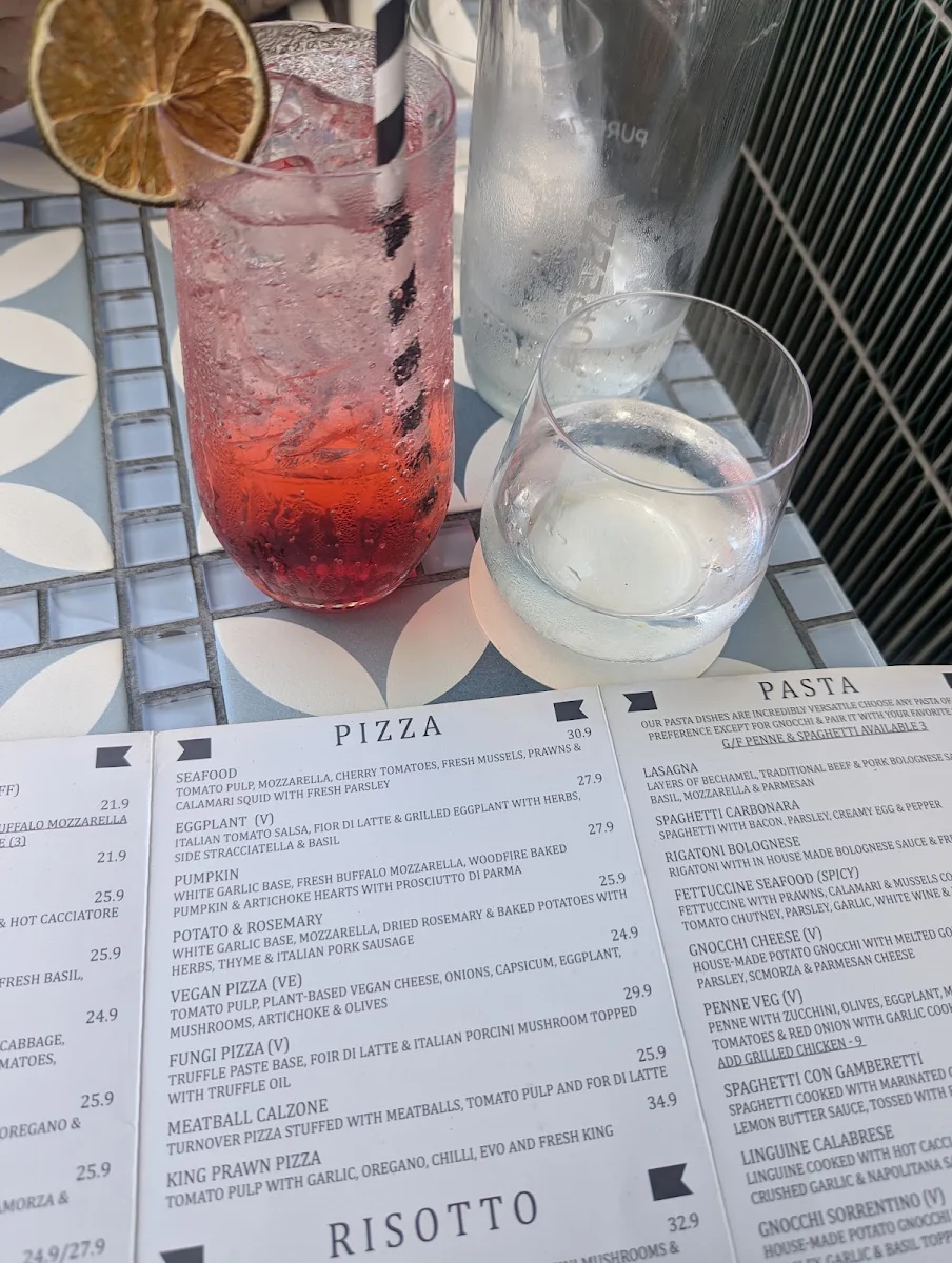 Menu, In Forno Charlestown