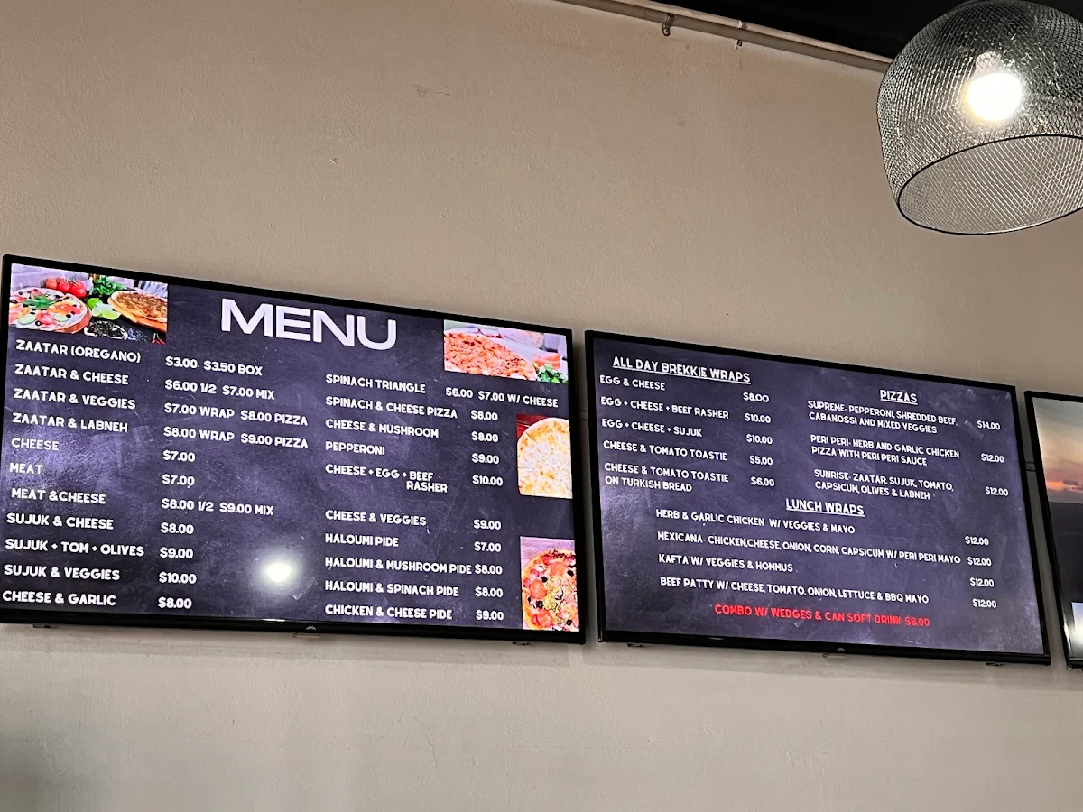 Menu, LA Moosh Bakery Cafe