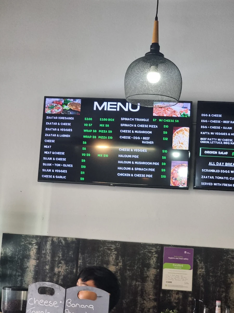 Menu, LA Moosh Bakery Cafe