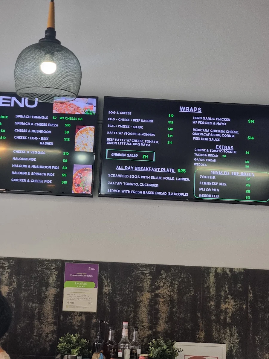 Menu, LA Moosh Bakery Cafe