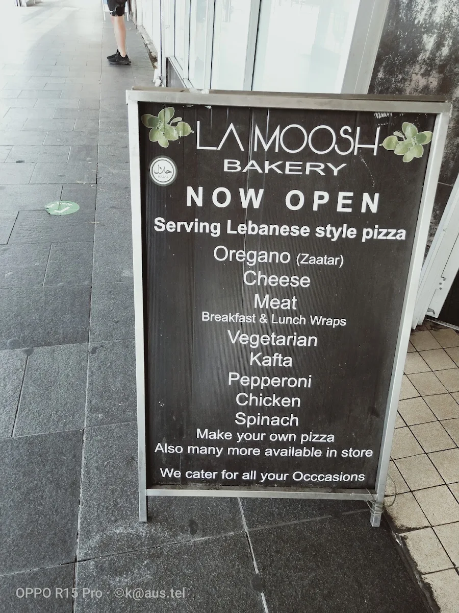 Menu, LA Moosh Bakery Cafe