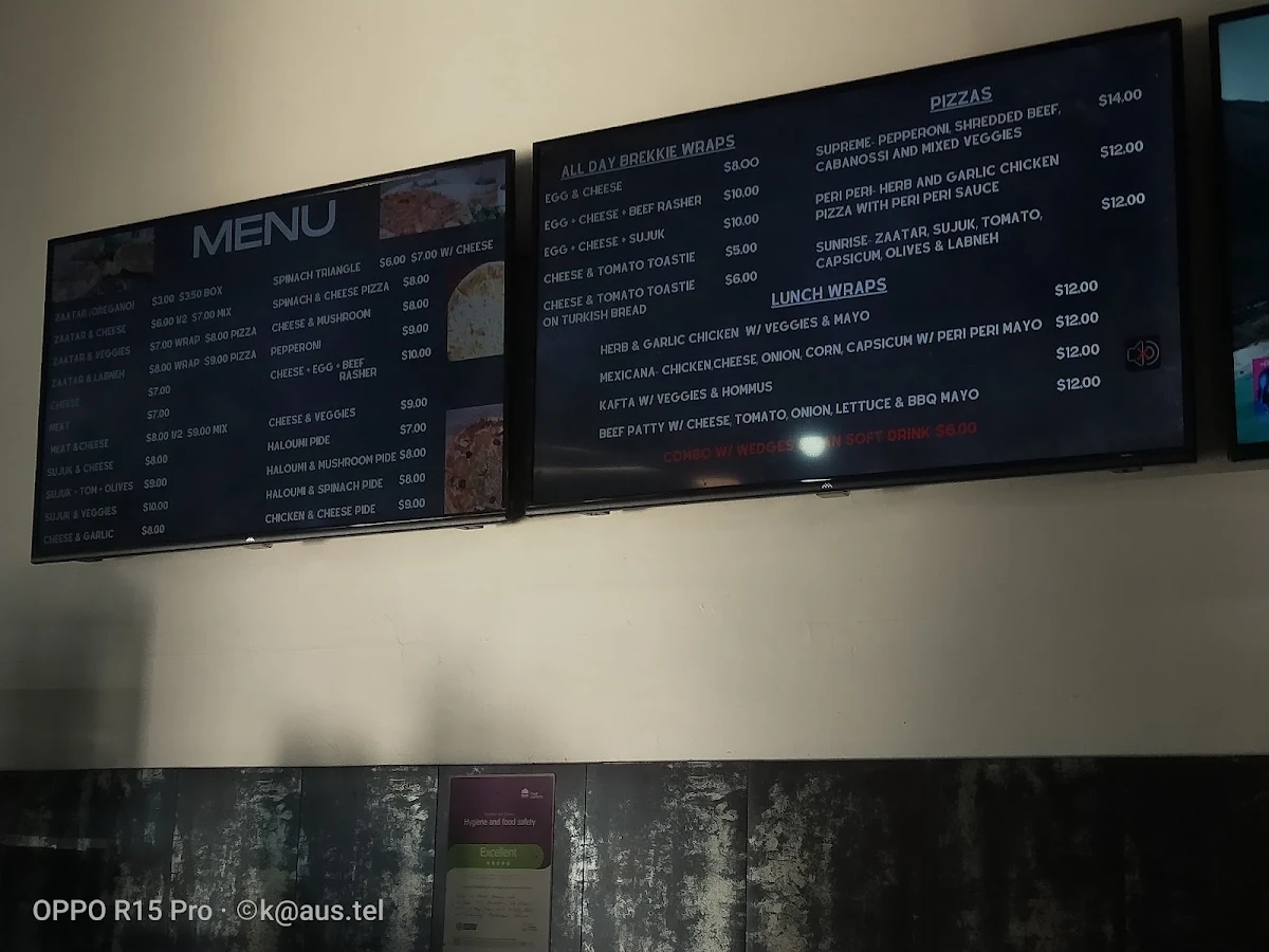Menu, LA Moosh Bakery Cafe