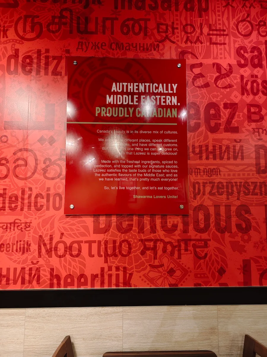 Menu, Lazeez Shawarma
