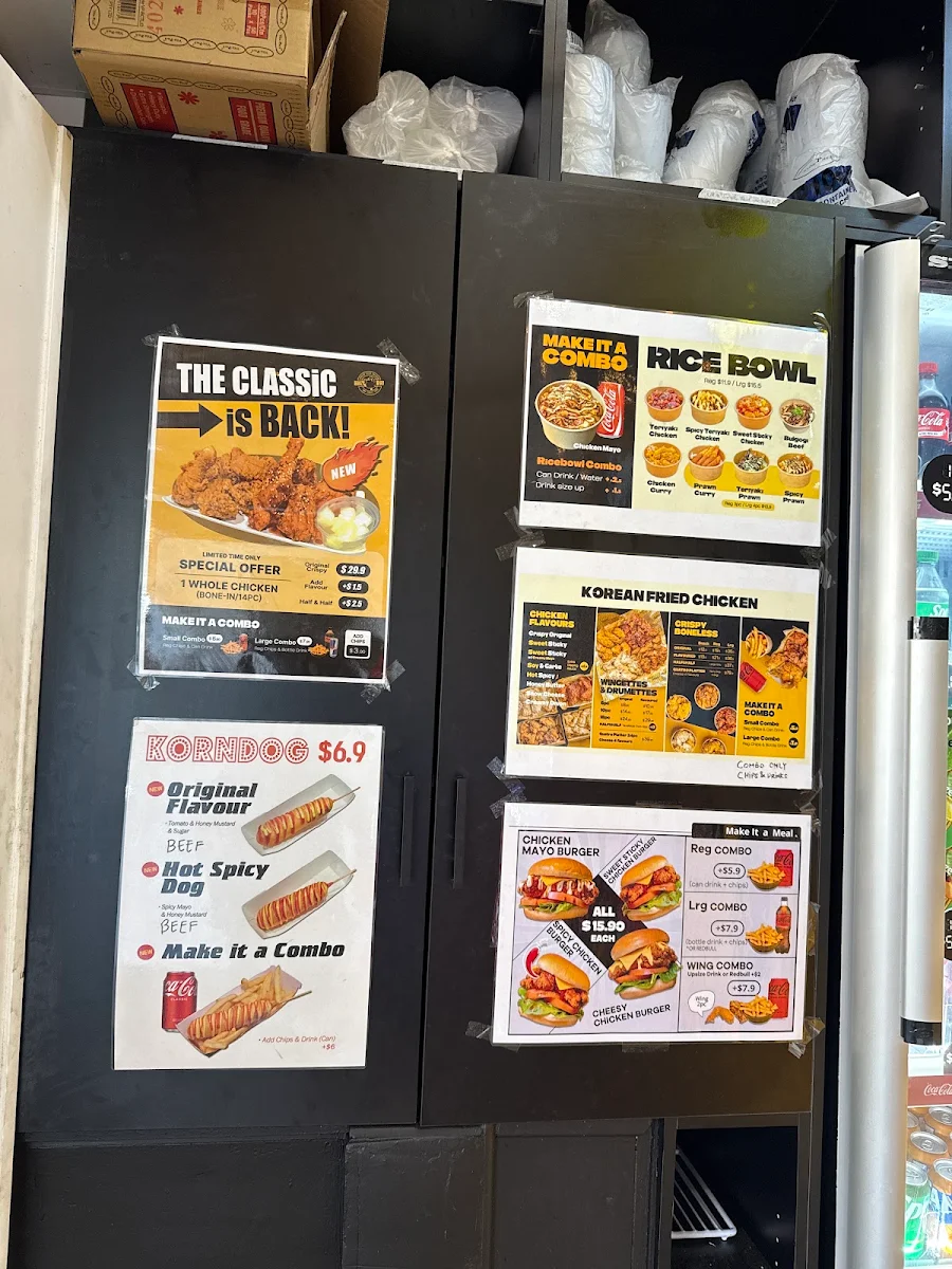 Menu, Krazy Bird Hornsby