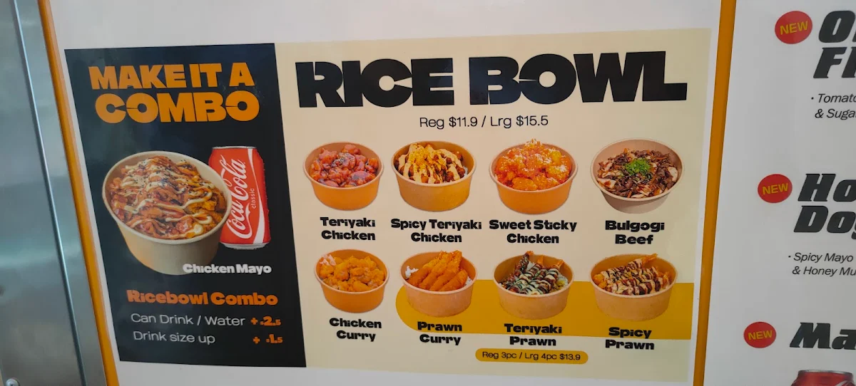 Menu, Krazy Bird Hornsby