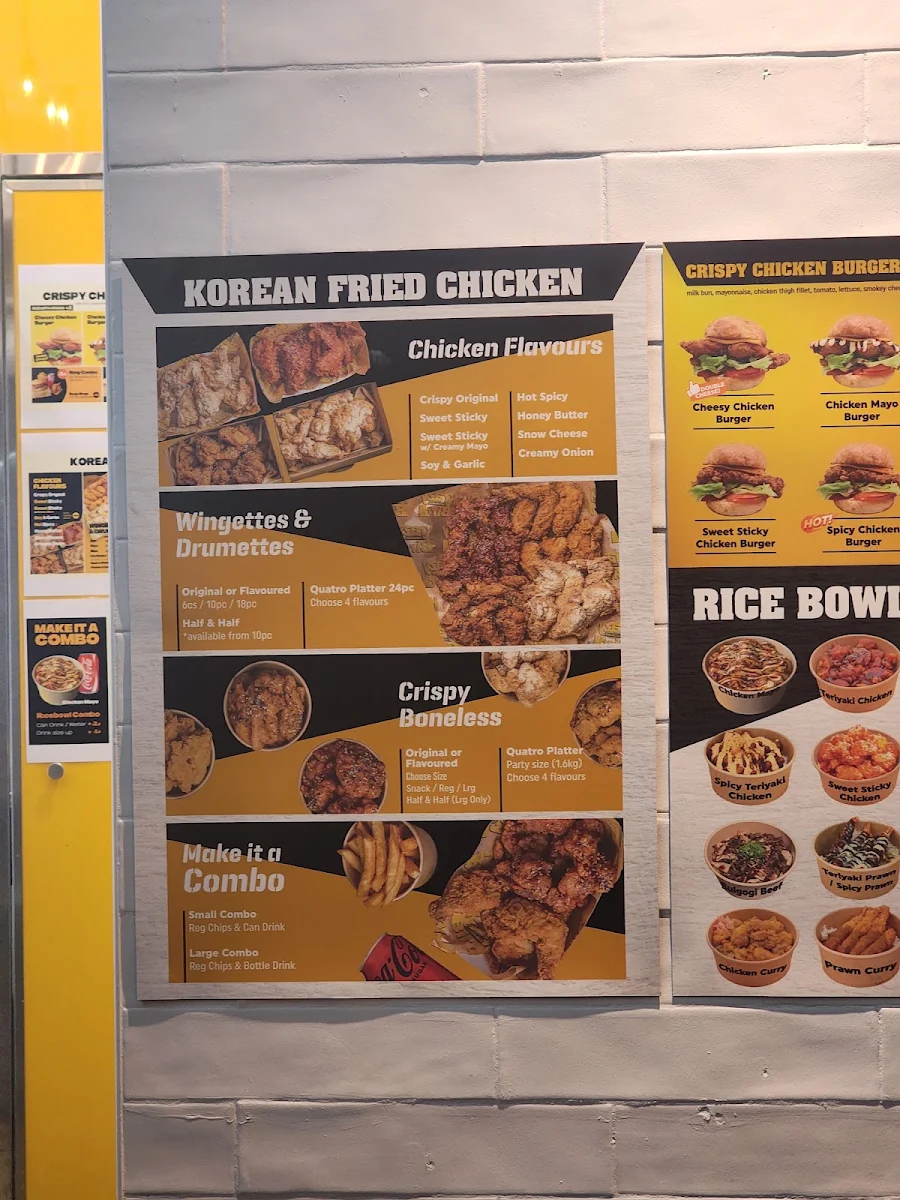 Menu, Krazy Bird Hornsby