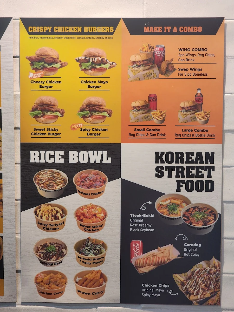 Menu, Krazy Bird Hornsby