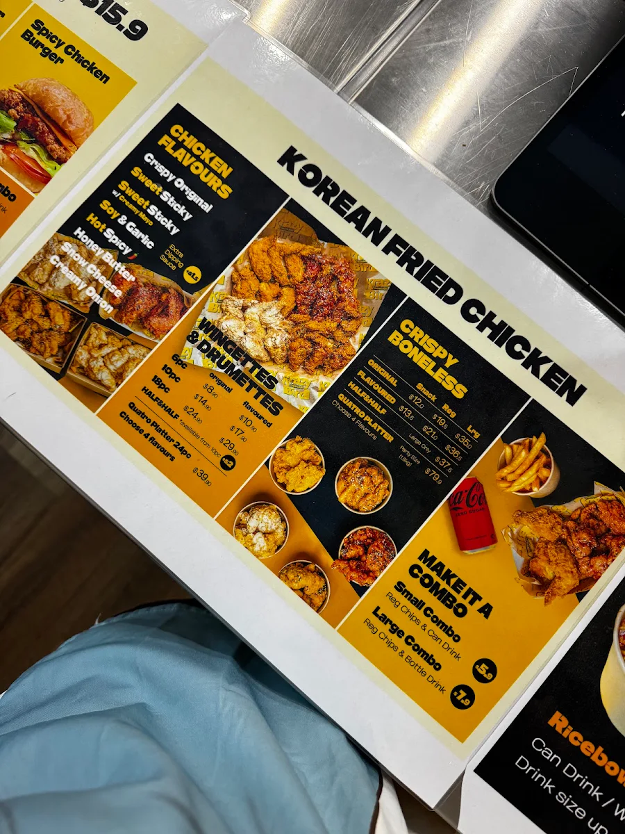 Menu, Krazy Bird Hornsby