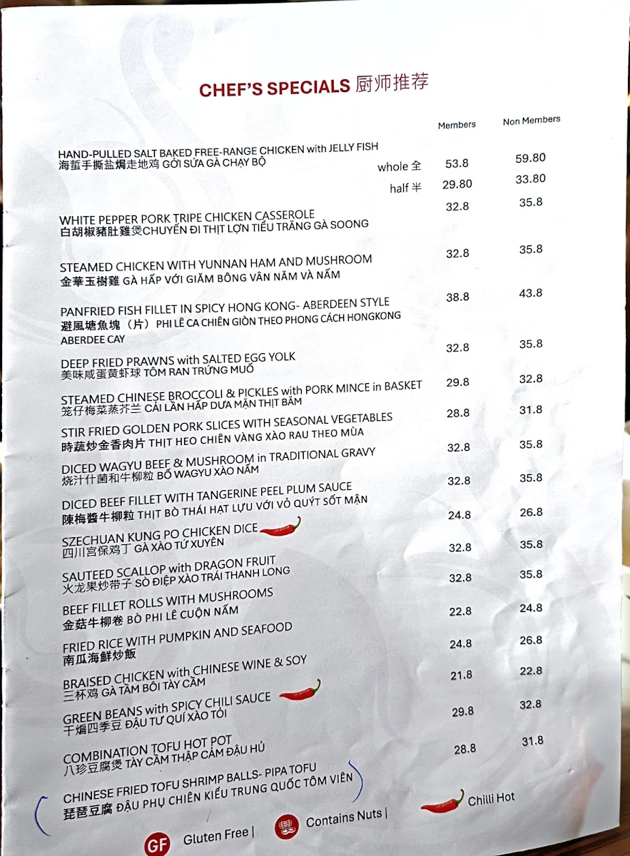 Menu, Jade Swan