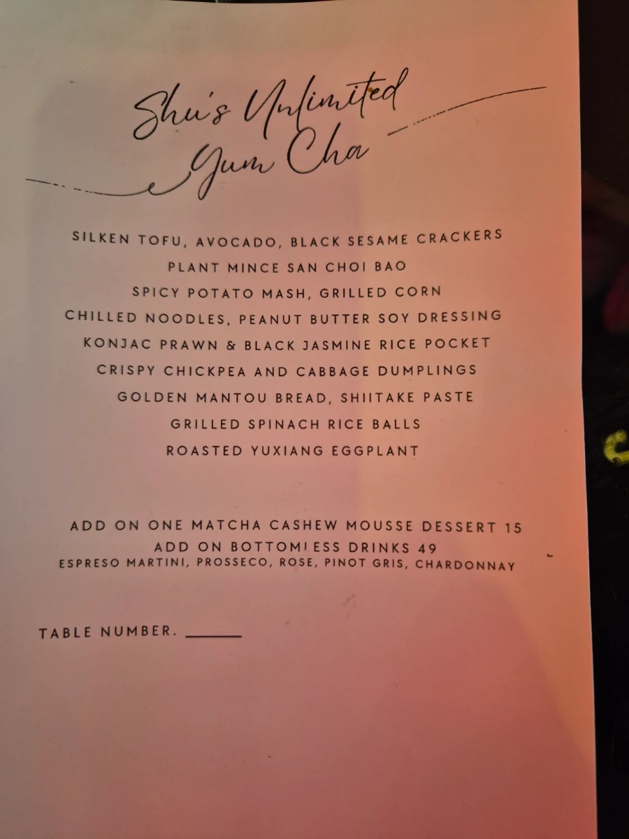 Menu, SHU