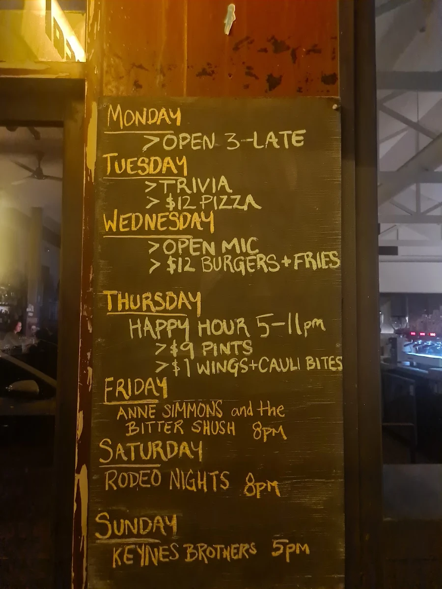 Menu, The Thornbury Local