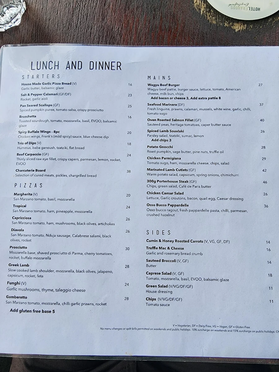 Menu, KOUKLA CAFE
