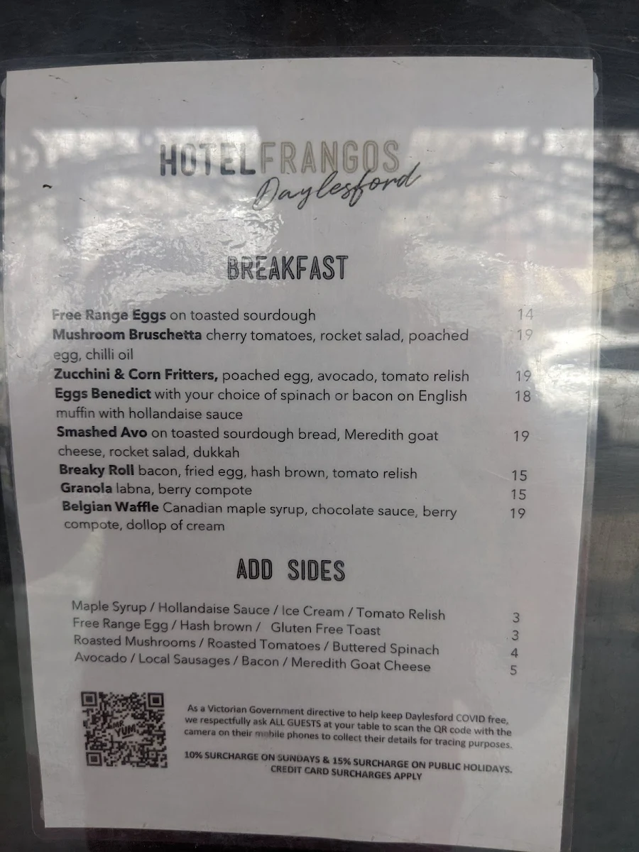 Menu, KOUKLA CAFE