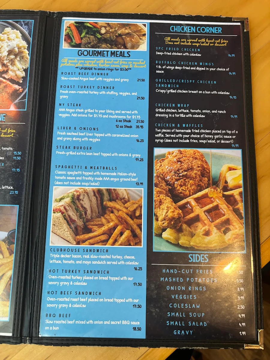 Menu, Sal's Family Restaurant