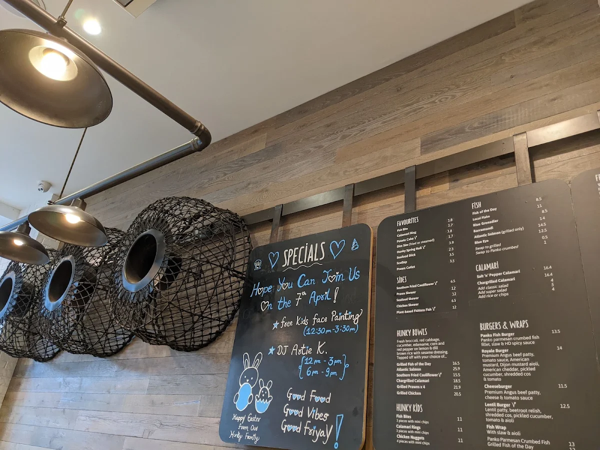 Menu, Hunky Dory Fish & Chips Oakleigh