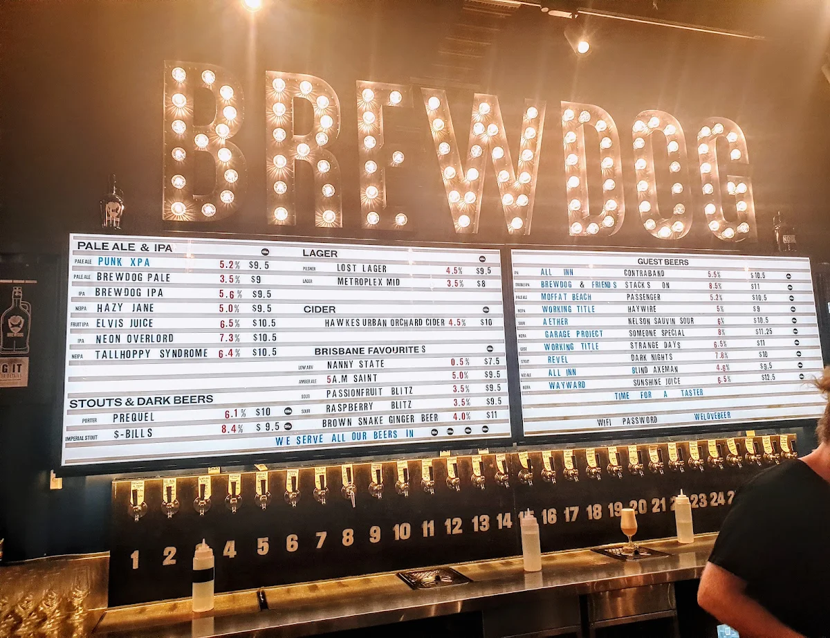 Menu, BrewDog DogTap Brisbane