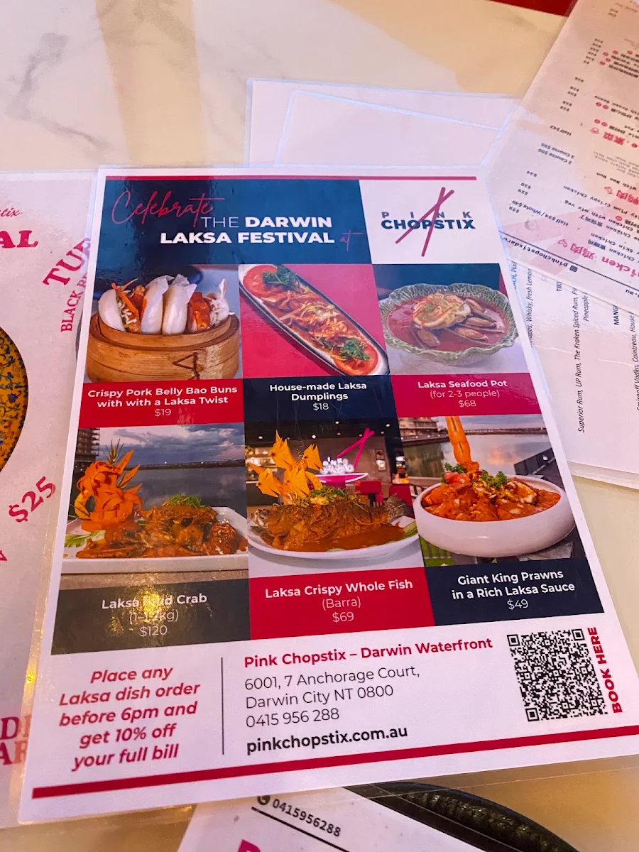 Menu, Pink Chopstix