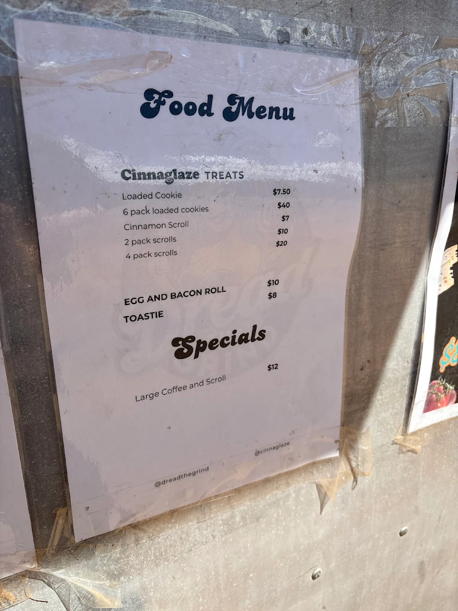 Menu, DREAD THE GRIND