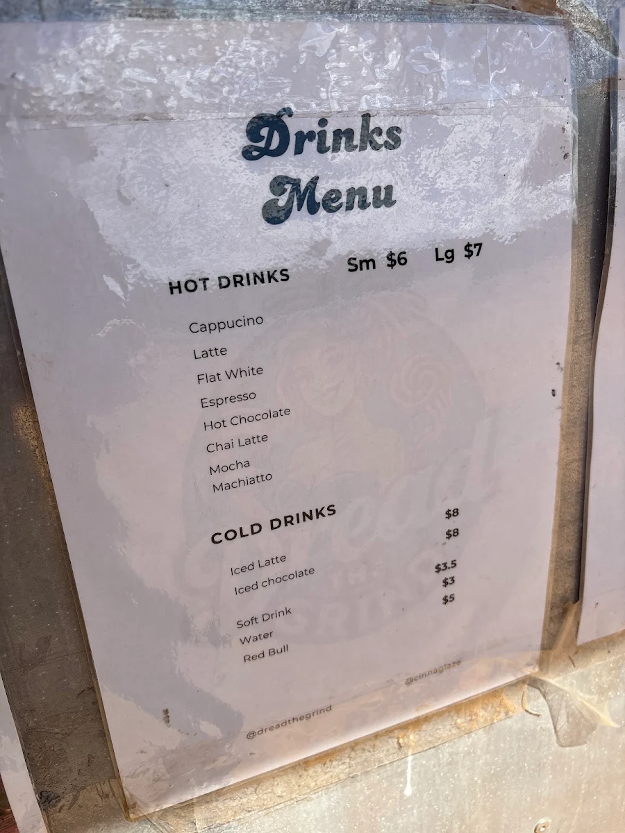 Menu, DREAD THE GRIND