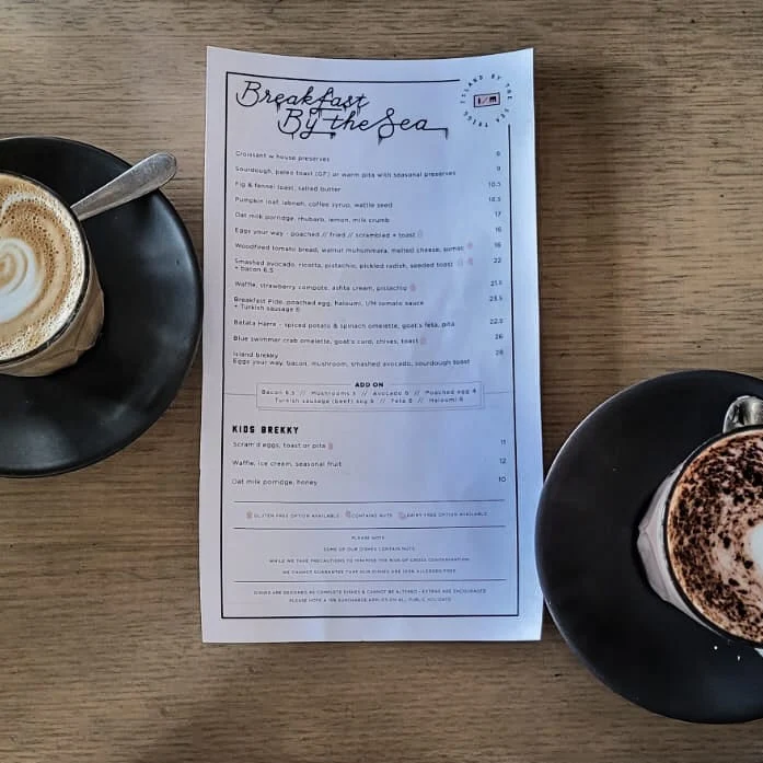 Menu, Island Market Trigg
