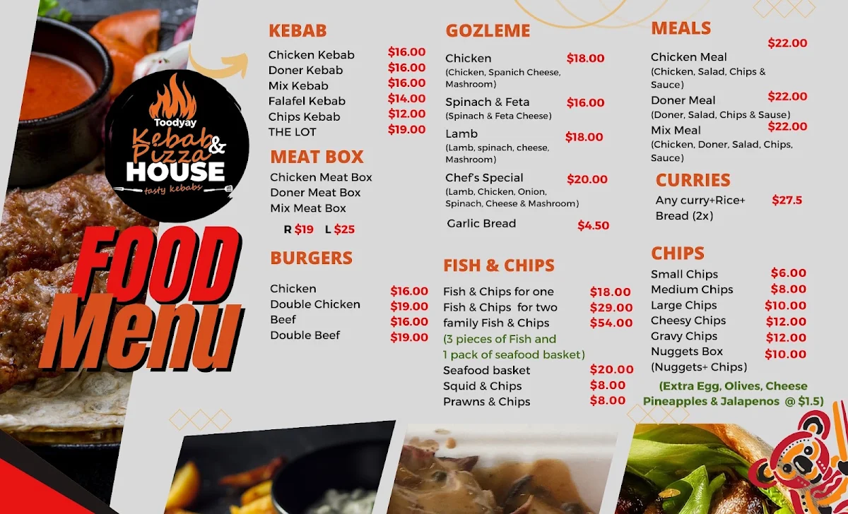 Menu, Tehzeeb (Chargrill & Curry House)
