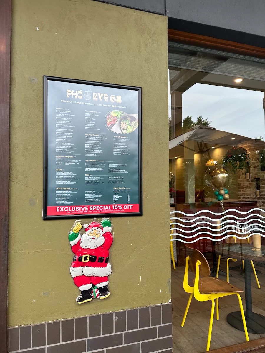 Menu, Pho Evr 68