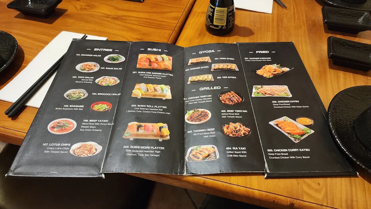Menu, Omasa Japanese Restaurant Tuart Hill