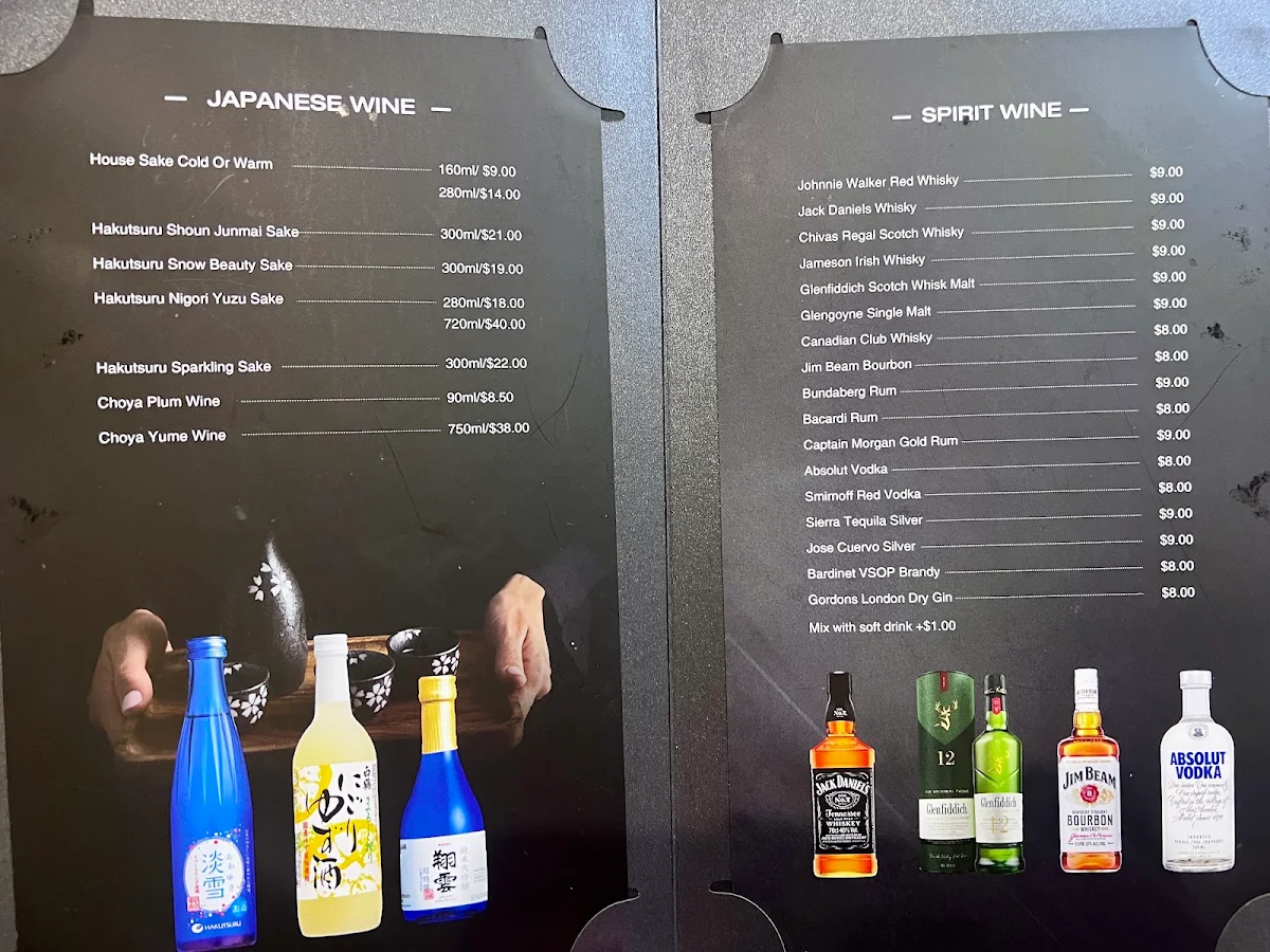Menu, Omasa Japanese Restaurant Tuart Hill