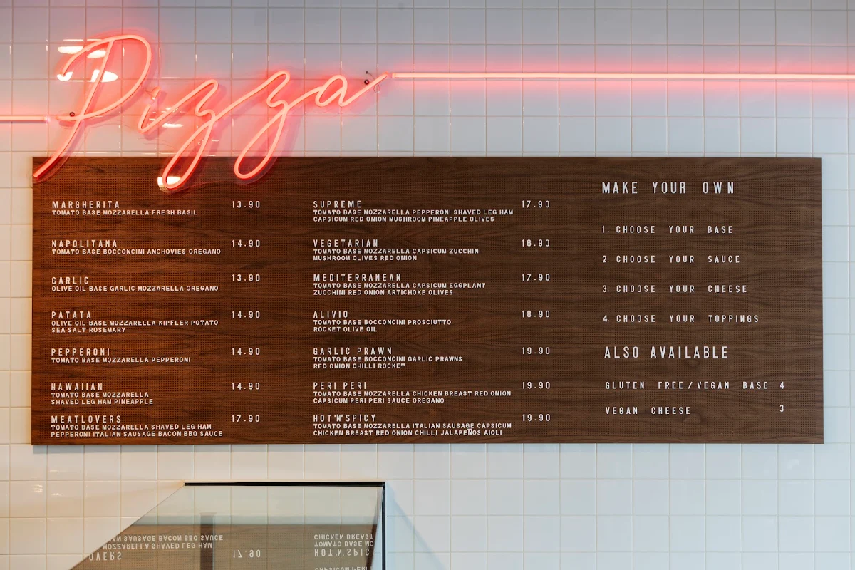 Menu, The Verandah