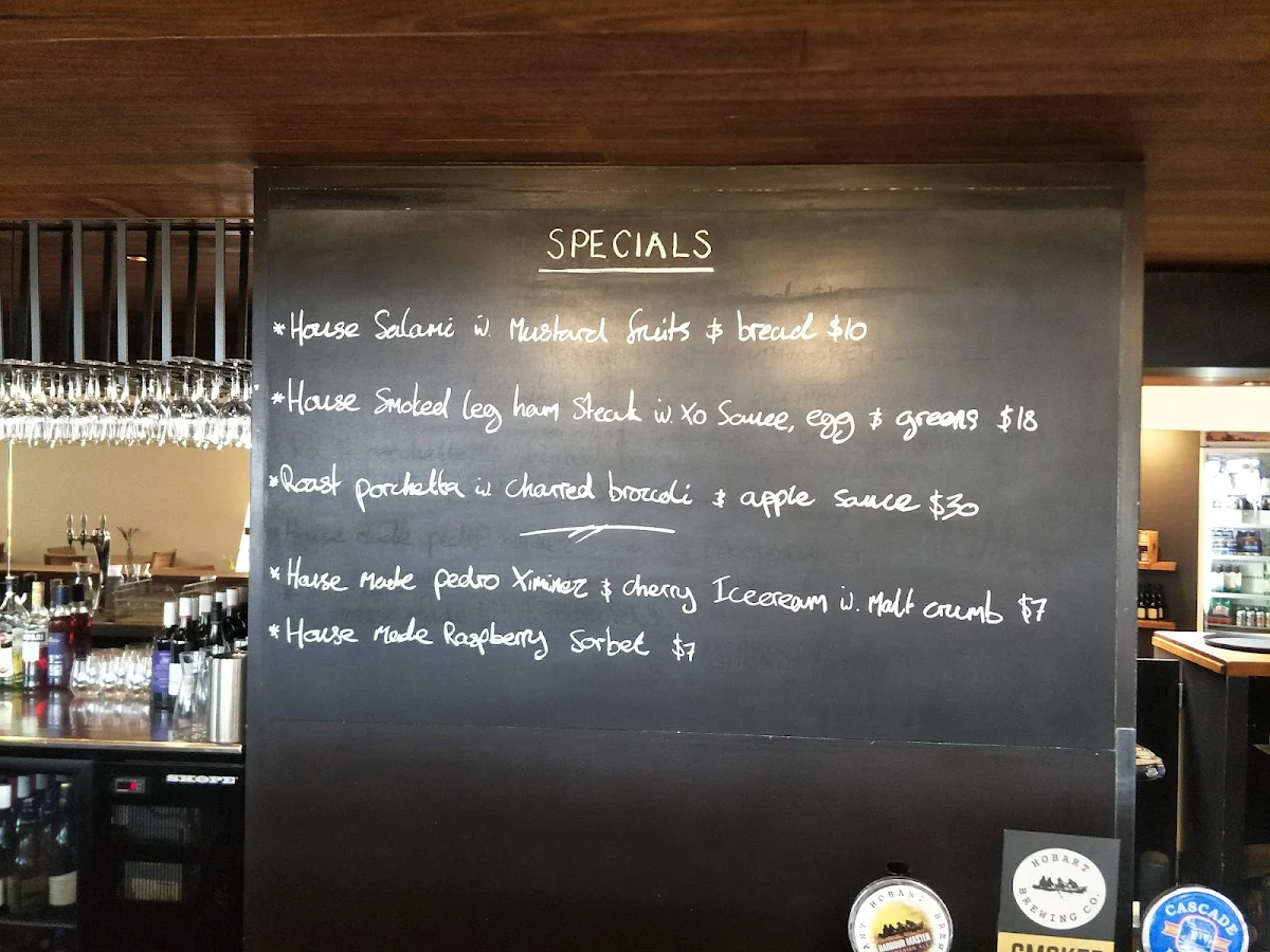 Menu, Peppermint Bay & Peppermint Bay Cruises