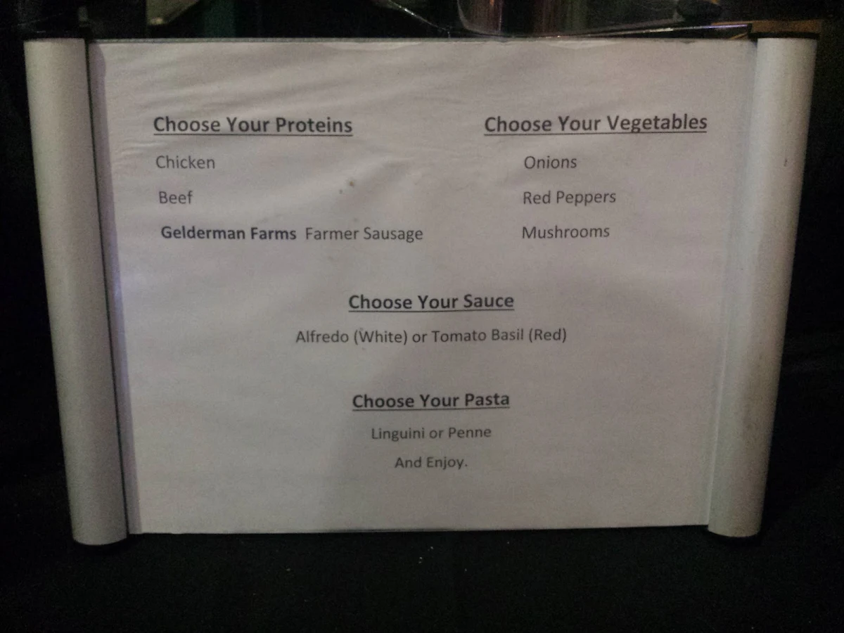 Menu, The Well Public House at Elements Casino Chilliwack