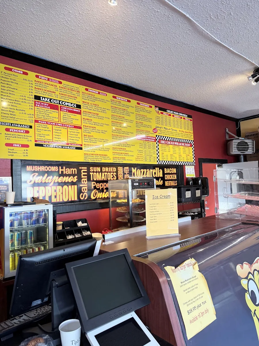 Menu, Pizza Factory