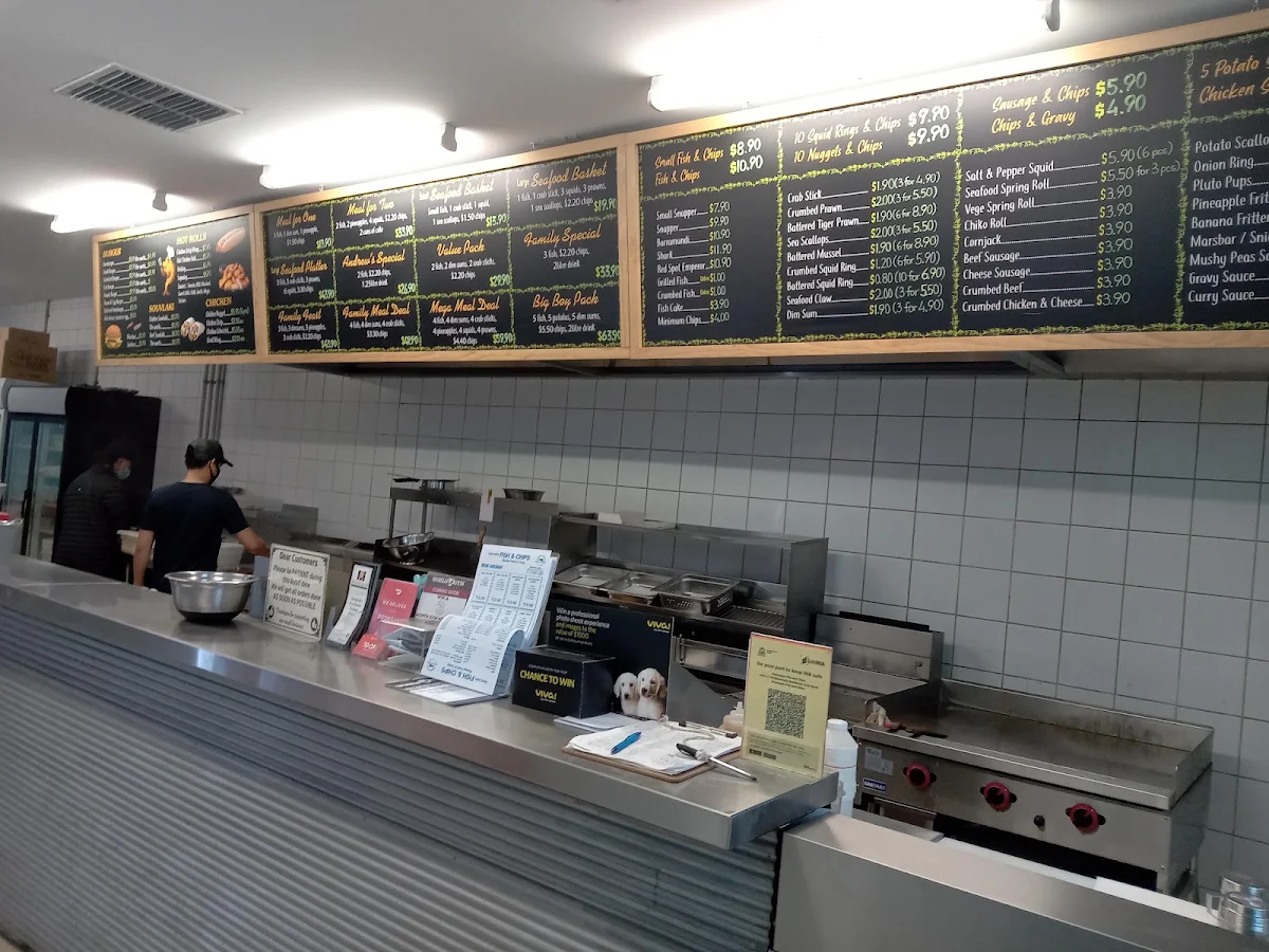 Menu, Seascapes Fish and Chips