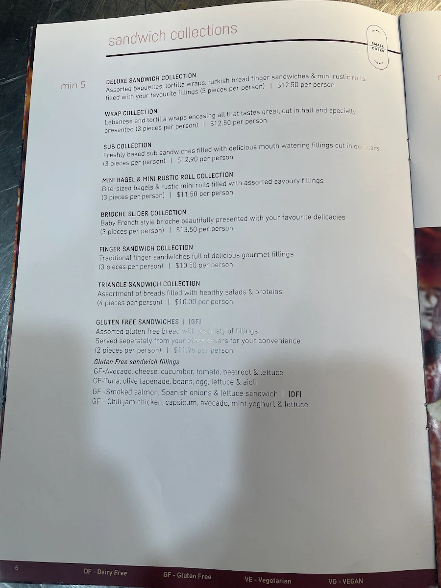 Menu, Small Doses @ The Tweed