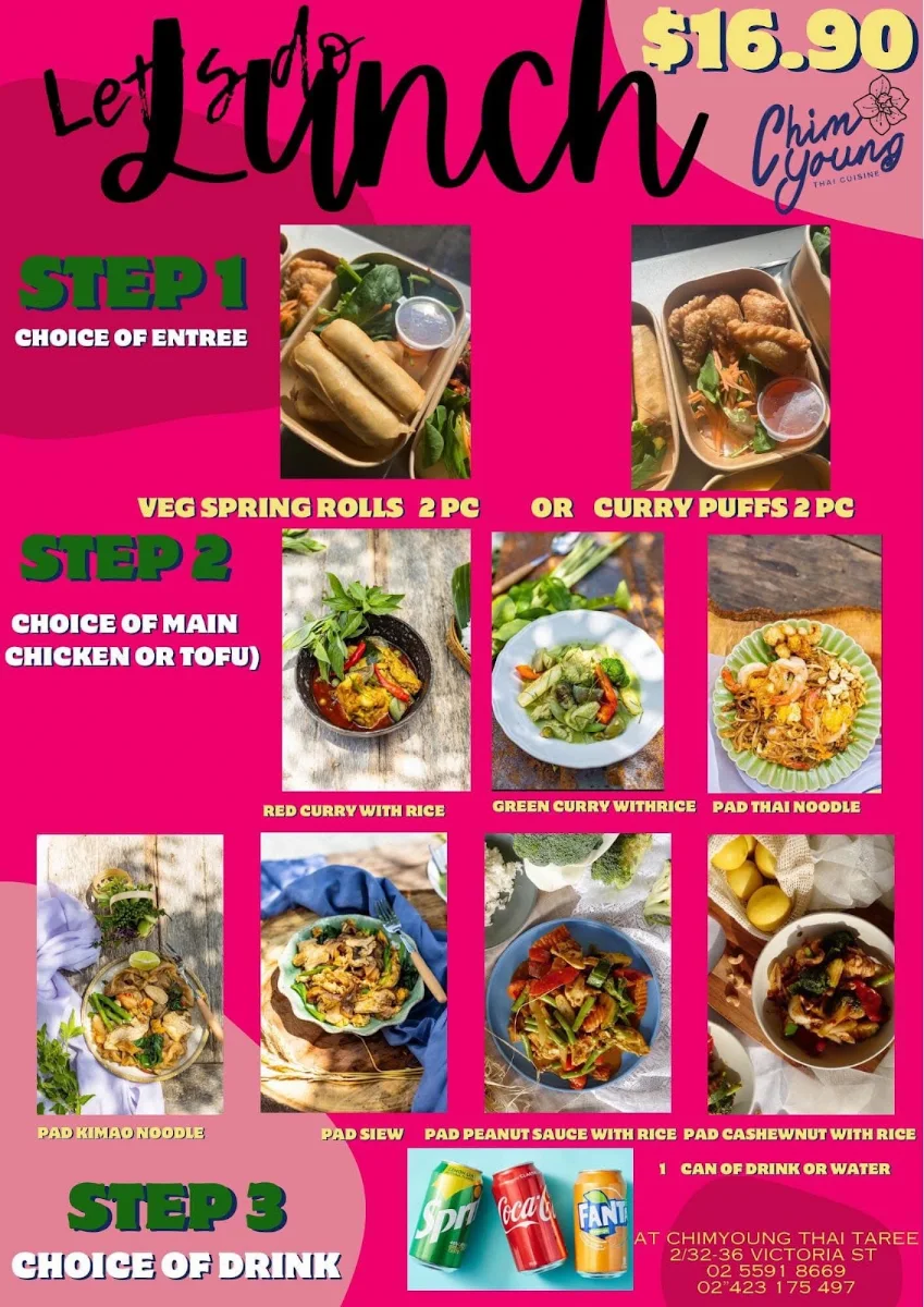 Menu, CHIM YOUNG THAI TAREE