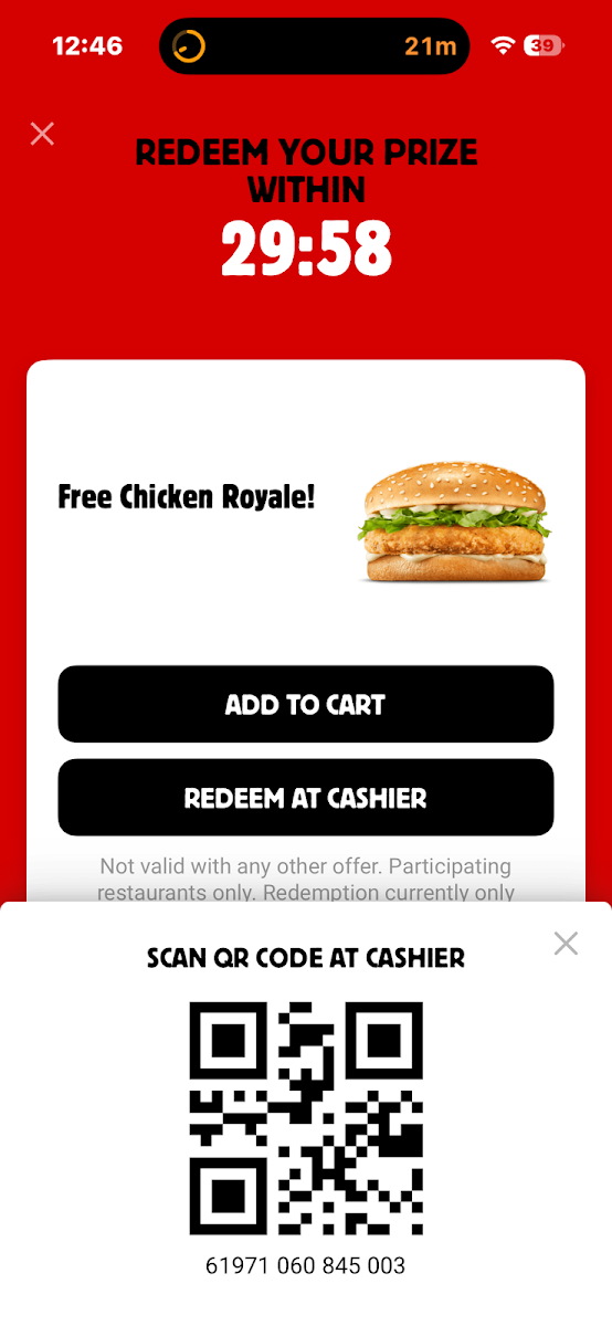 Menu, Hungry Jack's Burgers West Terrace