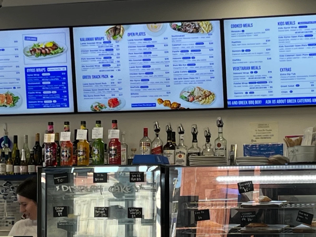 Menu, Souva Bar Greek Restaurant - Drysdale