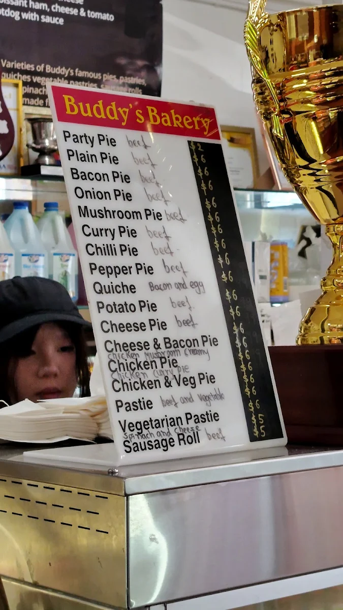 Menu, Buddy Bakery