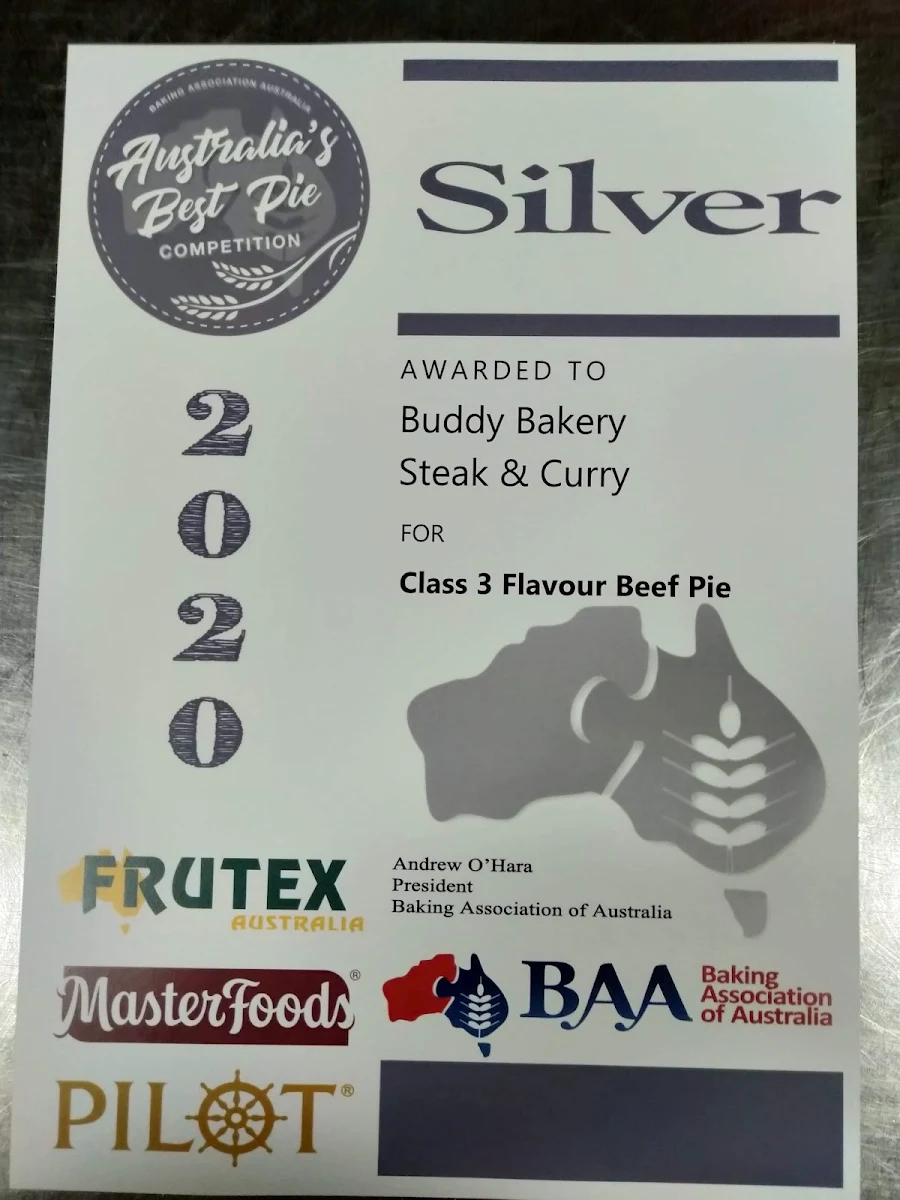 Menu, Buddy Bakery