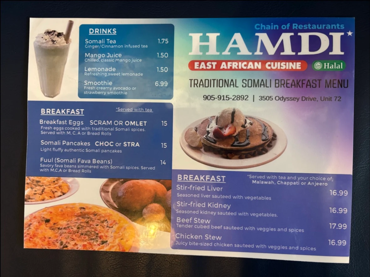 Menu, Hamdi