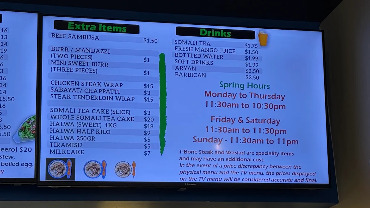 Menu, Hamdi