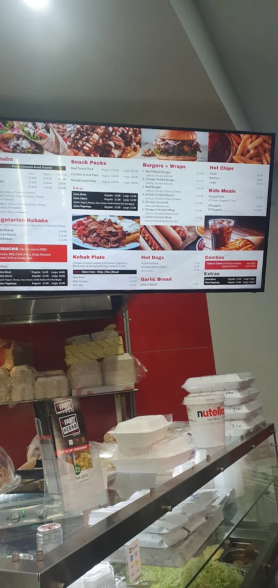 Menu, Fairy Meadow Kebabs & Pide