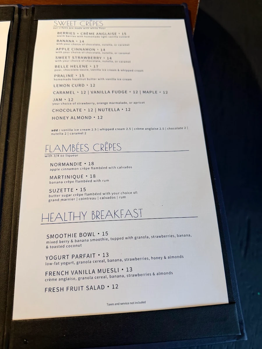 Menu, Crêpe Montagne