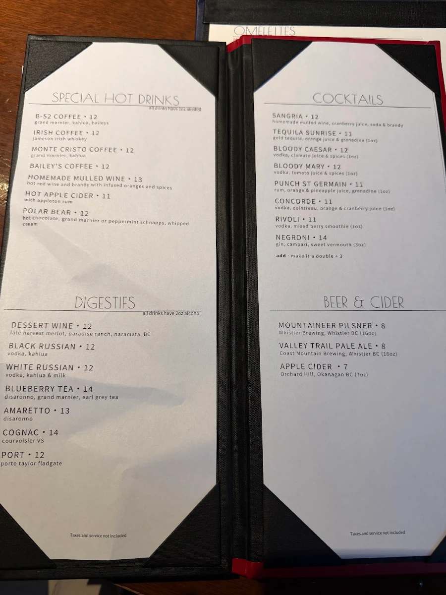 Menu, Crêpe Montagne