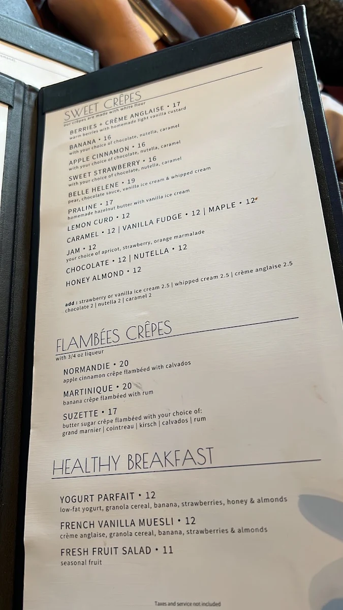 Menu, Crêpe Montagne